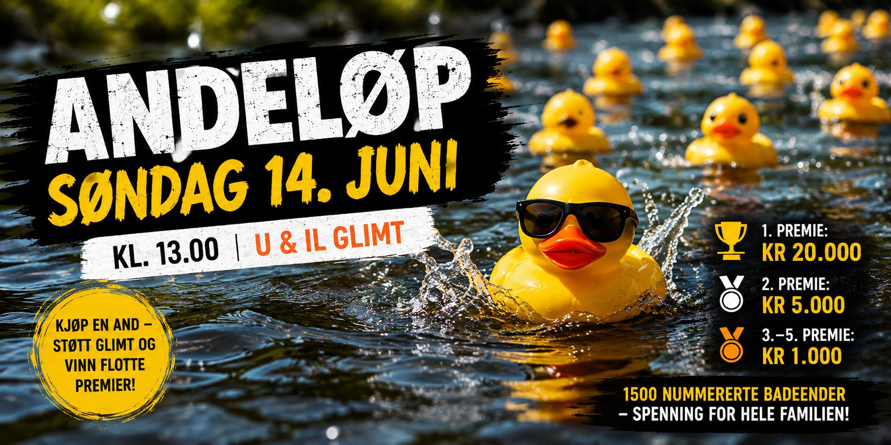 Andeløp på Glimt Stadion – søndag 14. juni kl. 13.00